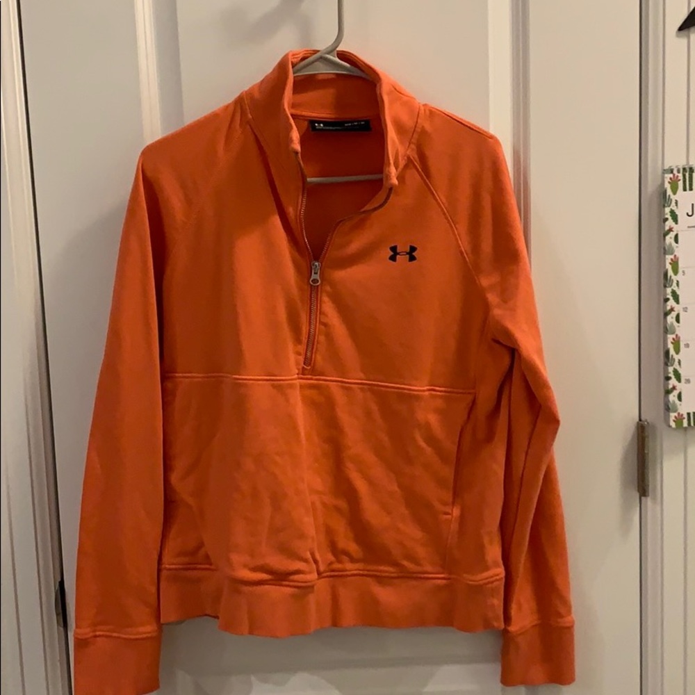 Orange Under Armor pullover